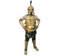 Medieval 300 Spartan Full Costume - King Leonidas Outfit, Helmet, Leg & Arm Armor, Muscle Set