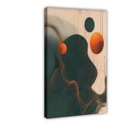 Medieval Abstract Line Art Canvas Poster Wall Art Decor Print Picture Paintings for Living Room Bedroom Decoration 16x24inch(40x60cm)