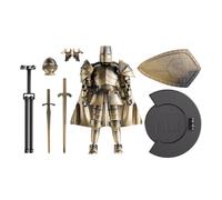 Medieval Action Figures - Multi-Jointed Medieval Knight Full Body Model, Desktop Movable Figurine Decor, Flexible Statue With 360° Rotating Head, For Kids Learning Historical Warfare, Role-playing
