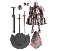 Medieval Action Figures - Multi-Jointed Medieval Knight Full Body Model, Desktop Movable Figurine Decor, Flexible Statue With 360° Rotating Head, For Kids Learning Historical Warfare, Role-playing