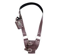 Medieval Adjustable Shoulder Sword Frog Strap Sheath Holder Renaissance PU Leather Sword Belt Holster Dagger Frog Double Scabbard Holster Halloween Knight Pirate Warrior Cosplay Costume Accessory