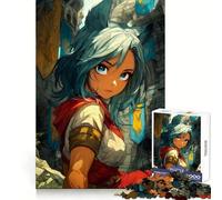 Medieval Anime Girl with Cat Ears Puzzles for Adults 1000 Puzzles Sharp Logic Precise Cut Family Activity (38x26cm)