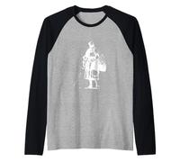 Medieval Armor Knight with Longsword Shield Raglan Baseball Tee