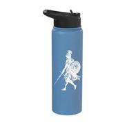 Medieval Armor Knight with Longsword Shield Stainless Steel Insulated Water Bottle
