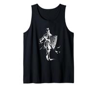 Medieval Armor Knight with Longsword Shield Tank Top