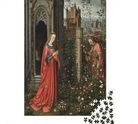 Medieval Art,Puzzles Figures Gardens Buildings Gemusterte Nachhaltige Puzzles Für Erwachsene Hochwertige Holzspielpuzzles 38x26cm/1000pcs