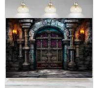 Medieval Backdrop Party Decorations Gothic Dark Knight Castle Photography Background Retro Palace Banner Photo 350x230cm
