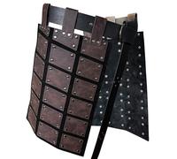 Medieval Battle Skirt for Men,Medieval Battle Skirt - Retro Waist Protector Double Sides - Retro Protection with Belt, Medieval Knight Costume for Men, Going Show, dark brown, Se référer à la