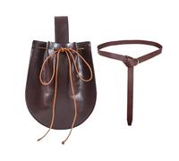 Medieval Belt Bag - Medieval Belt Bag - Vintage Renaissance Bag Portable Drawstring - Belt Bag Casual Hiking Cosplay Women Men Leather Fanny Pack Wallet P, Brown Fanny Pack Set, Consulte la