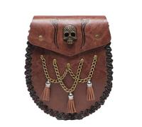 Medieval Belt Bag, Medieval Fanny Pack - PU Leather Travel Purse - Portable Fanny Pack, Phone Holder, Belt Bag for Men, Renaissance Accessories, Fbg201bn, Consulte la descripción, See description
