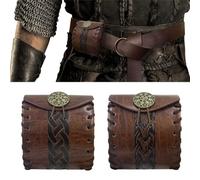 Medieval Belt Bag PU Leather Coin Purse Renaissances Cube Bag Small Bag Change Purse Cosplay Coin Pouches for Adult