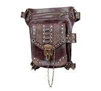 Medieval Belt Bag, Vintage Leather Steampunk Waist Bag Waist Leg Bag Steampunk Pouch for Travel, Hiking, Girls, Women, Men