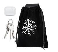Medieval Belt Bag - Vintage Waist Pouch for Collectibles, 12" Leather Bag with Strap, Classic Utility Pair with Style, Festival Costume Equipment, Accessories, Black, Se référer au descriptif, Refer