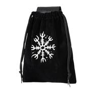 Medieval Belt Pouch - Medieval Style Belt Side Bag, Retro Adventure Utility Pouch with Adjustable Strap, Durable Material | Ideal Camping Storage Solution, L, Black, Se référer au descriptif, Refer to