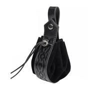 Medieval Belt Pouches PU Leather Drawstring Bag Portable Purse Vintage Costume Waist Bag for Fantasy Event Cosplay Party