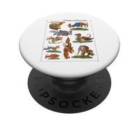 Medieval Bestiary Funny Illuminated Manuscript Art PopSockets Adhesive PopGrip