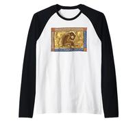 Medieval Bestiary Monkey c. 1270 Raglan Baseball Tee