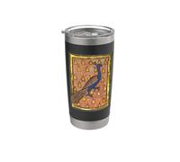 Medieval Bestiary Peacock c. 1270 Stainless Steel Insulated Tumbler