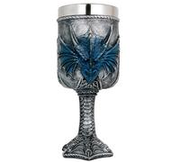 Medieval Blue Dragon Goblet Large - Dungeons and Dragons Goblets Chalices Gift - 14oz Stainless Steel Beer Wine Drinking Cup Vessel - GOT Dragon D&D Fans Gift for Party Decor Father Day Birthday