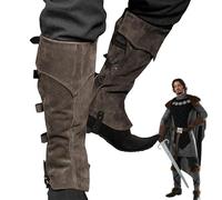 Medieval Boot Covers, Pirate Boot Faux Leather | Medieval Renaissance Costumes, Fancy Pirate Shoe Covers for Adults, Costume Accessory for Men and, Brown, Se référer au descriptif