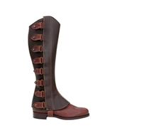 Medieval Boot Covers, Pirate Boot Warmers Men Women, Medieval Boots Gaiters, Medieval Costume Men, Steampunk Accessory for Fancy Dress Costumes, Cosplay, Knights, Warriors, Brown standard, 5 UK