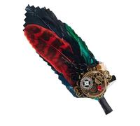 Medieval Brooch | 2-in-1 Design for Backpack, Decorative Hair Accessory for Collectors - Pins for Shirts, Hats, Dresses, Ceremonies, Weddings, Shows, Se référer au descriptif, Feathers + Metal