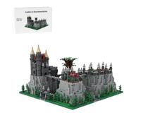 Medieval Building Blocks, Mountain Castle Fortress Architecture Brick, Detailed Hilltop Castle Display Scene Block Set for Collectors Enthusiasts (4504PCS)
