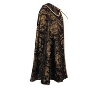 Medieval Cape - Elegant Medieval Costume for Shoulder with Brocade Pattern - Cape for Men | for Festivals Cosplay Halloween Role Play and Theatre Performances