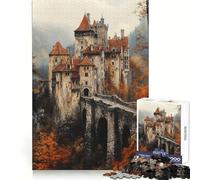 Medieval Castle in Autumn 1000 Piece Puzzle For Teenagers Brain Exercise Snug Cut Home Activity Classic Xmas Gift (38x26cm)