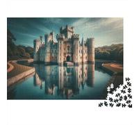 Medieval Castle Reflections 1000-Piece Adult Jigsaw Puzzle, 70x50cm/1000pcs; for A Quiet Evening Project at Home; White Card with A Low-dust Finish
