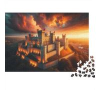 Medieval Castle Wall Adult 1000-Piece Jigsaw Puzzle, 52x38cm/1000pcs, A Thoughtful Gift for A New Home; Clean White Cardboard for Sorting
