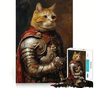 Medieval Cat 1000-piece Puzzle for Teenagers Sharp Mind Serene Game Family Pastime Perfect Art (38x26cm)