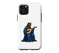 Medieval Cat Bard Playing Lute Manuscript Art Case for iPhone 11 Pro
