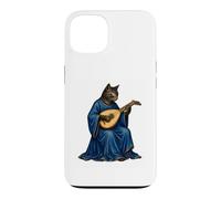 Medieval Cat Bard Playing Lute Manuscript Art Case for iPhone 13