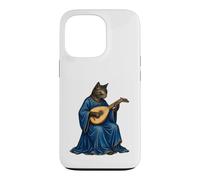 Medieval Cat Bard Playing Lute Manuscript Art Case for iPhone 13 Pro