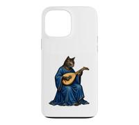 Medieval Cat Bard Playing Lute Manuscript Art Case for iPhone 13 Pro Max