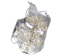 Medieval Chest Armor Costume for Men Women, Silver Plastic Breastplate