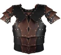 Medieval Chest Armor Knight Plate Renaissance Armor,Roman Soldier Costume for Adults Mercenary Archer Leather Halloween Cosplay Party