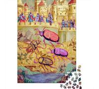 Medieval City Jigsaw Puzzles for Adults And Kids. 1000 Pieces Giant Beetle Whimsical Challenge Toy Educational Game Home Decor 38x26cm/1000pcs