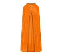 Medieval Cloak for Women UK Sale Clearance,Renaissance Hooded Cape Ladiess Jedi Costume Medieval Hooded Cape Vampire Cloak Halloween Christmas Party Cosplay Outfit Adults Gothic Steampunk Robe Orange