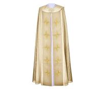 Medieval Cloak Priest Print Cape Stage Robe Religious Costume