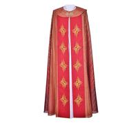 Medieval Cloak Priest Print Cape Stage Robe Religious Costume