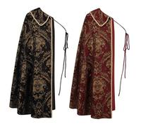 Medieval Cloak Tudor King Cape Half Shoulder Robe Costume