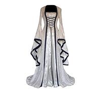 Medieval Clothing Women's Velvet Dress - Renaissance Maxi Dress Women's Trumpet Sleeves Victorian Palace Velvet Dresses Retro Floor Length Evening Dresses Halloween Carnival Party Costume Party Dress