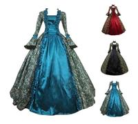 Medieval Clothing Women's Victorian Dress Halloween Costume Carnival Costume Renaissance Princess Baroque Rococo Lolita Maxi Dress Elegant A-line Party Evening Dress Gothic Cosplay Dress, lightblue, L