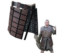 Medieval Combat Skirt for Men | Double Sided Faux Leather Thigh Skirt | Medieval Retro Double Sided Waist Protection Costume for Party, Cosplay, Show, Holiday
