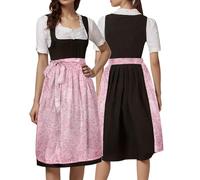 Medieval Cosplay Wig German Oktoberfest Women's Half Apron with Lacing Traditional Cosplay Costume for Party Fancy Dress Wkdforever 3D Captain Fashion Cosplay Hoodie Jacket Costume, pink, M