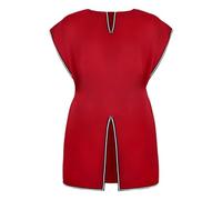 Medieval Costume, Elegant Gothic Robe, Cosplay Outfit for Halloween Party, Stage Performance, Larping Clothing, Historical Gown (Red, XL)