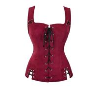 Medieval Costume for Women, Tanks, The Medieval Court, Gentlemen, Wore Stage Costumes with Coat, Anime Cosplay Costumes, Boys (Red, XXXL)