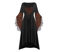 Medieval Costume Ladies Halloween Costumes Victorian Witch Gothic Skeleton Plus Size Dresses Evening Party-Halloween Adult Fancy Dress Prom Cocktail Swing Vintage Elegant A-Line Dress For Women